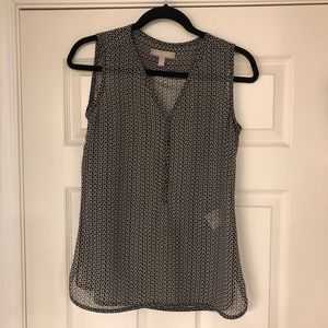 Banana Republic sleeveless button down blouse